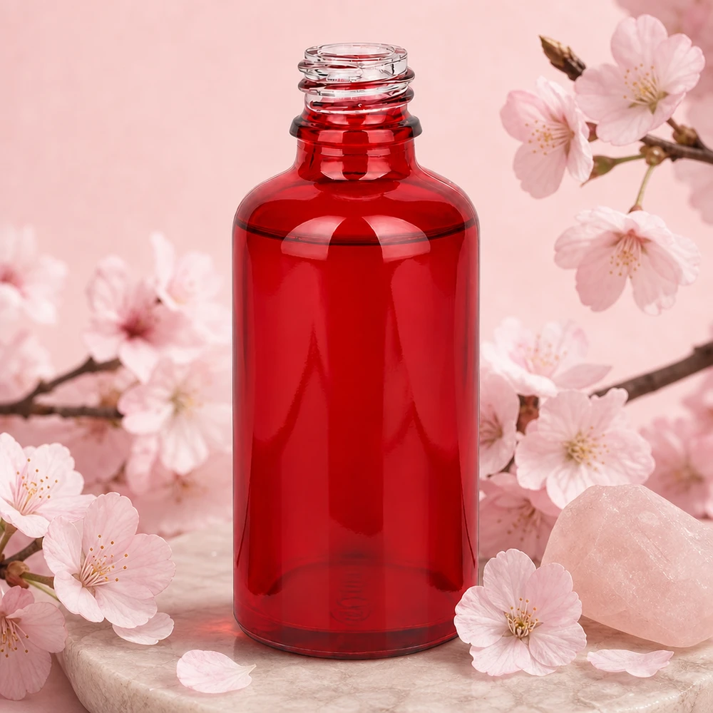 Frasco de farmacia RedLine UT18/50 de 50 ml de alta calidad con vidrio rojo resistente a los arañazos para un uso duradero
