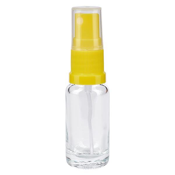 Botella de farmacia claro 10ml spray superior amarillo Botella de farmacia claro 10ml spray superior amarillo