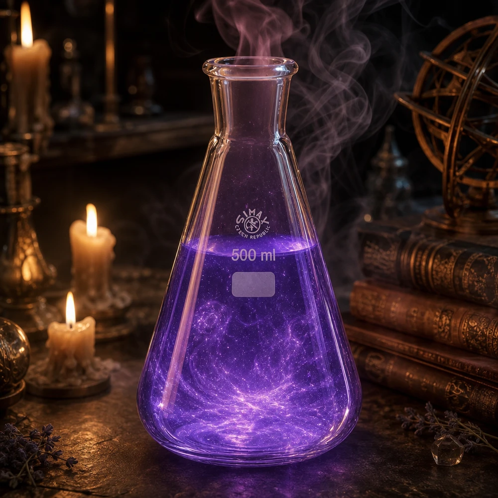 Matraz Erlenmeyer 500ml con junta esmerilada estándar (29/32) Frasco de laboratorio de alta calidad de 500 ml de vidrio de borosilicato con esmerilado estándar profesional 29/32