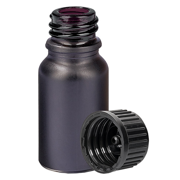 Frasco 10ml 11mm tapón rosca negro estándar BlackLine UT18/10 Frasco 10ml 11mm tapón rosca negro estándar BlackLine UT18/10