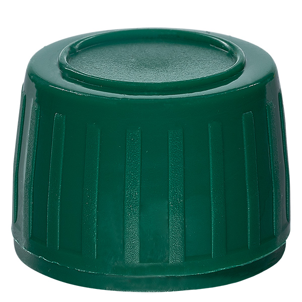 Tapón de rosca verde con anillo de seguridad PP28 ApoGlas