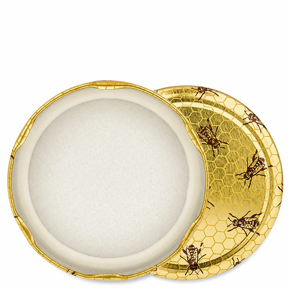 Dos tapas BasicSeal TO82 de 82 mm con diseño de panal de abeja en la parte delantera y trasera, UNiTWIST