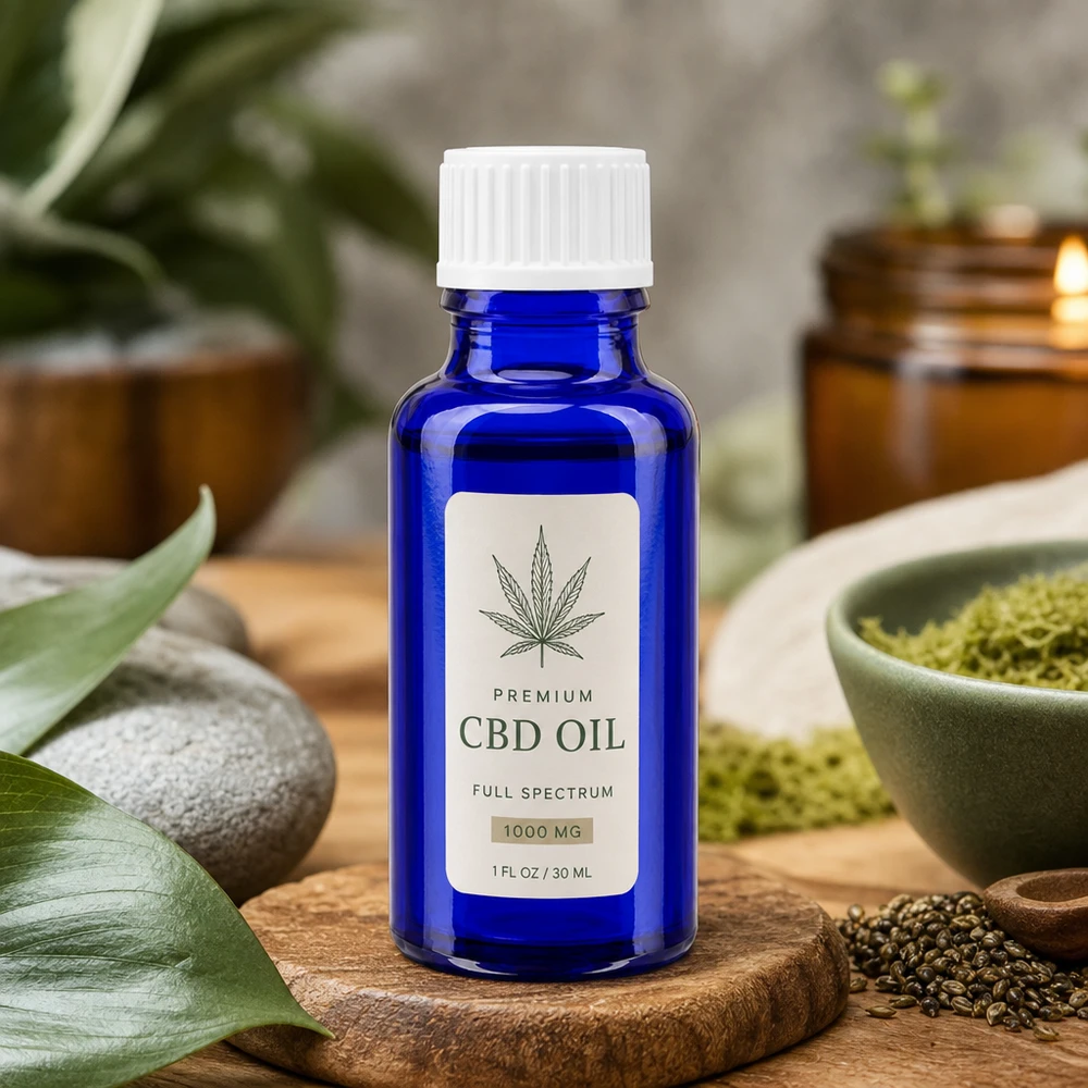 Botella de farmacia azul 20ml tapón de rosca blanco glóbulos estándar Pequeña botella de cristal azul de 20 ml con tapón de seguridad blanco para el envasado de aceite de CBD