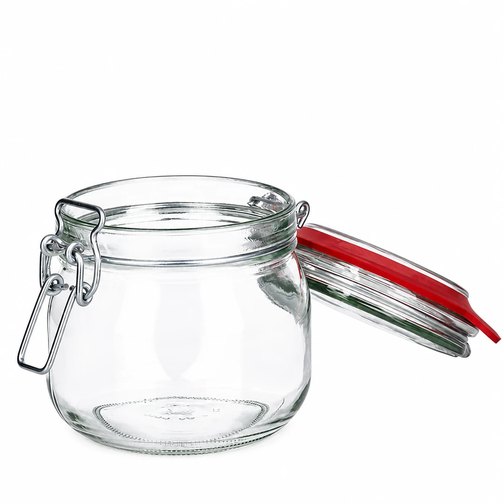 Tarro de cristal tipo G de 634 ml con cierre de clip UN... Einweckglas 634ml mit traditionellem Bügelverschluss aus robustem Klarglas