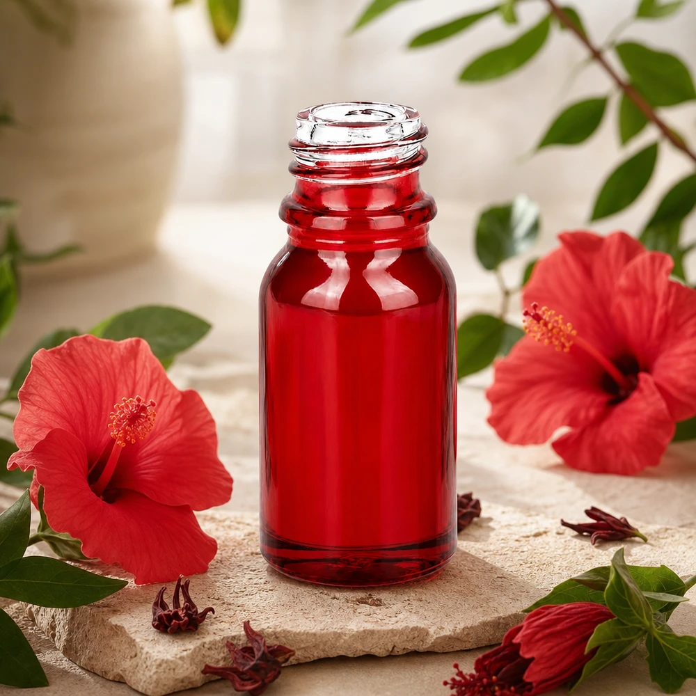 Botella de farmacia de 10ml RedLine UT18/10 UNiTWIST Elegante frasco de farmacia rojo 10ml RedLine UT18/10 con tapón UNiTWIST para cosmética natural