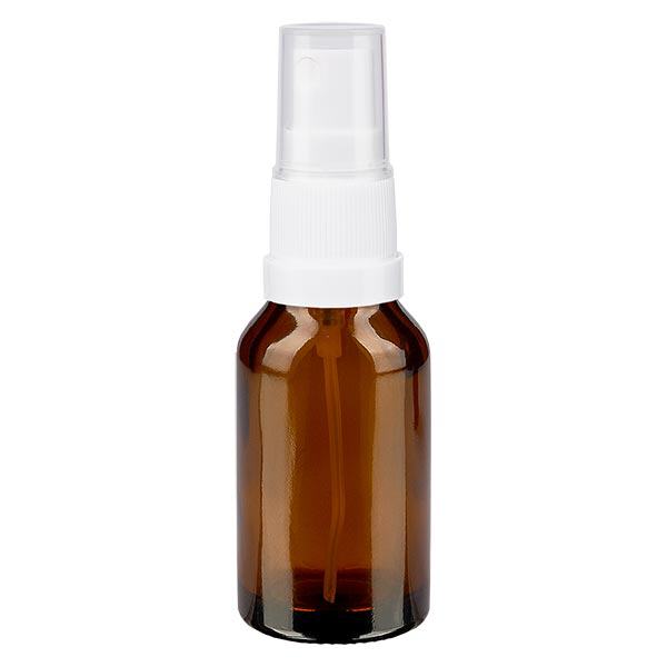 Botella de farmacia marrón 30ml pulverizador blanco Botella de farmacia marrón 30ml pulverizador blanco