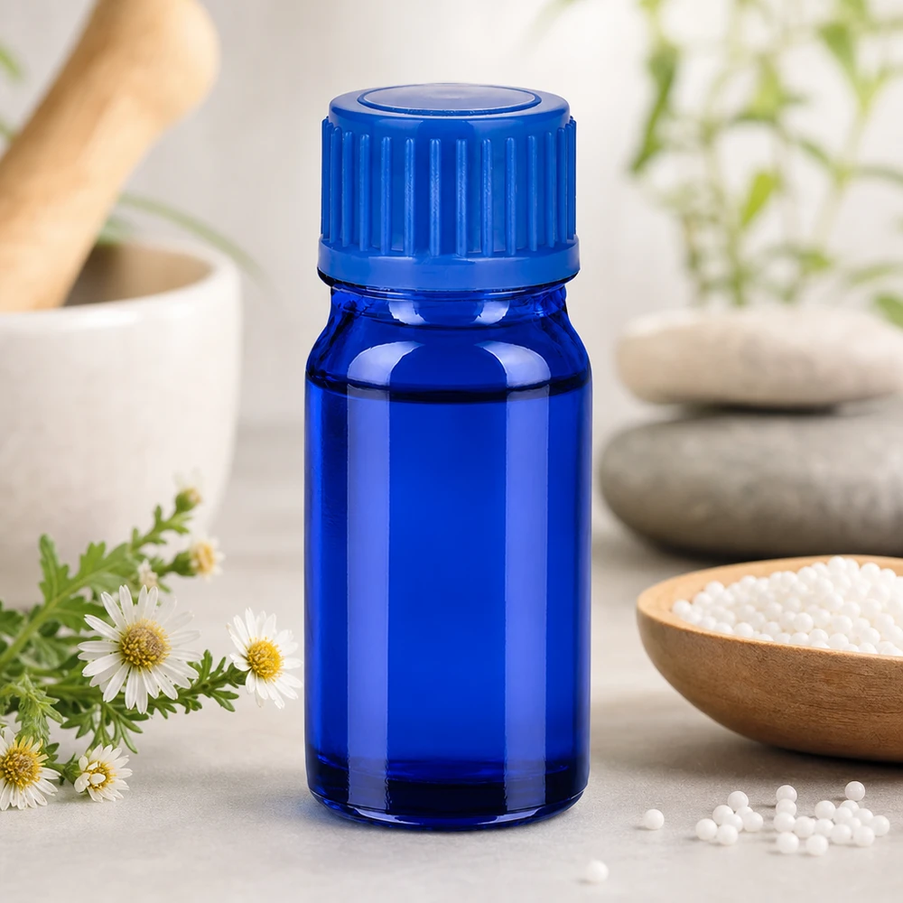 Frasco 5ml 11mm tapón rosca azul Estándar BlueLine UT18/5 Frasco tapón rosca 11mm 5ml azul para glóbulos homeopáticos y remedios naturales