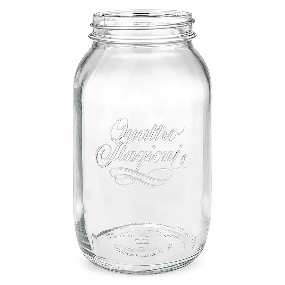 Tarro doméstico Quattro Stagioni de 1500 ml con rosca, tarro transparente para conservas de cocina y almacenamiento