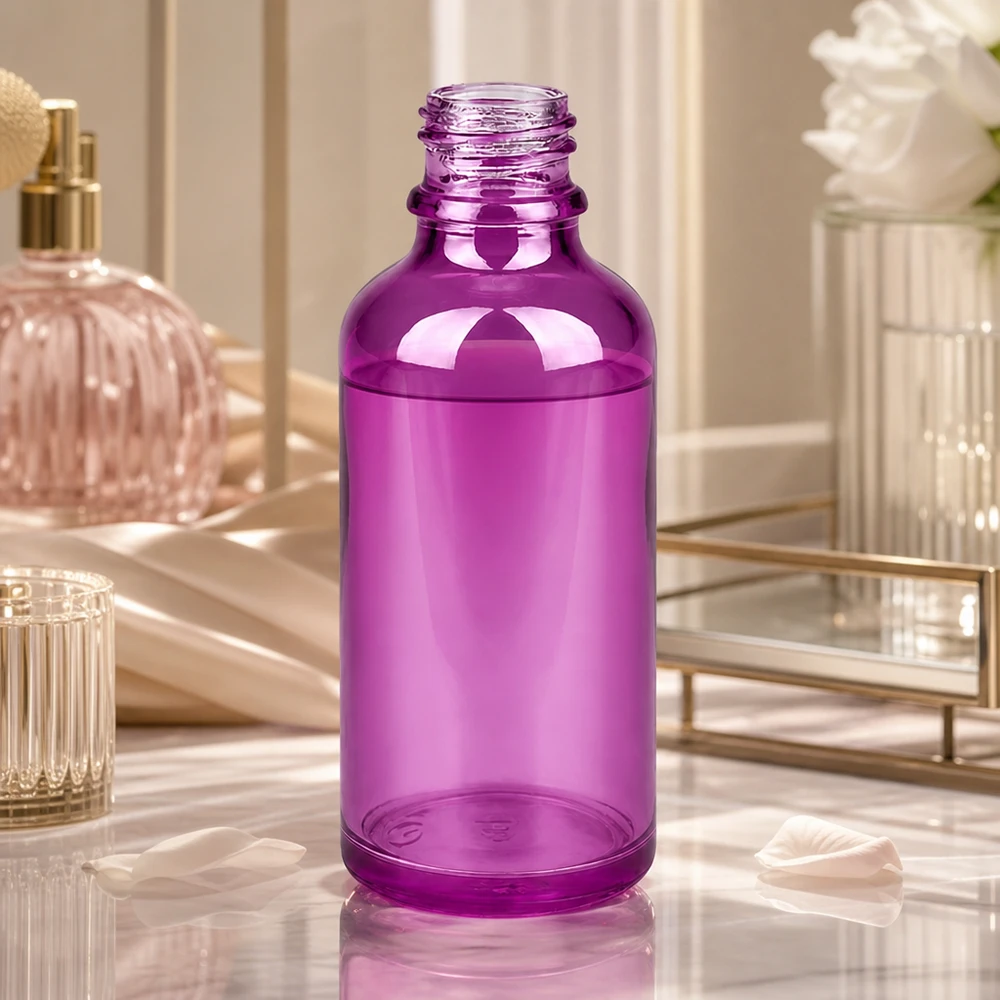 Frasco compacto de farmacia PurpleLine UT18/50 UNiTWIST de 50 ml con cuello estrecho para una dosificación precisa de las gotas