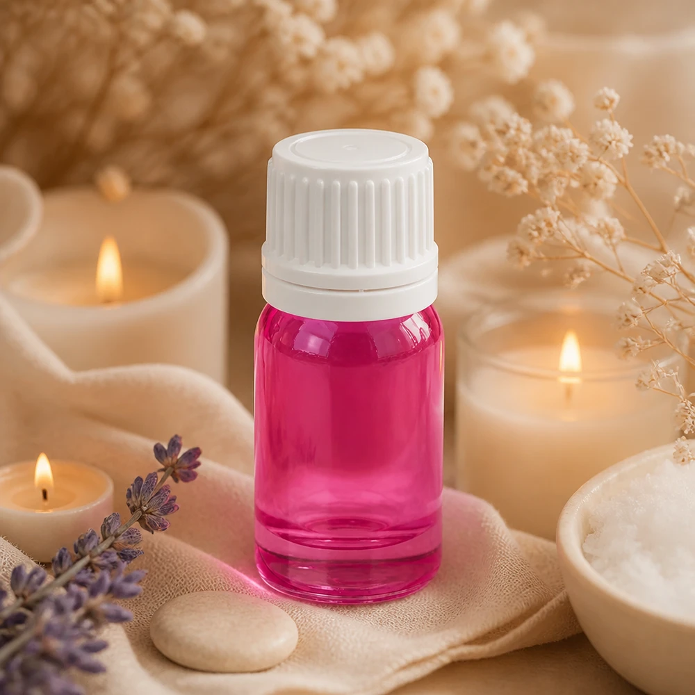 Botella 5ml tapón rosca 11mm blanco Originalidad tapón rosca PurpleLine UT18/5 Frasco de cristal PurpleLine de 5 ml con protección UV para aceites esenciales y esencias sensibles a la luz