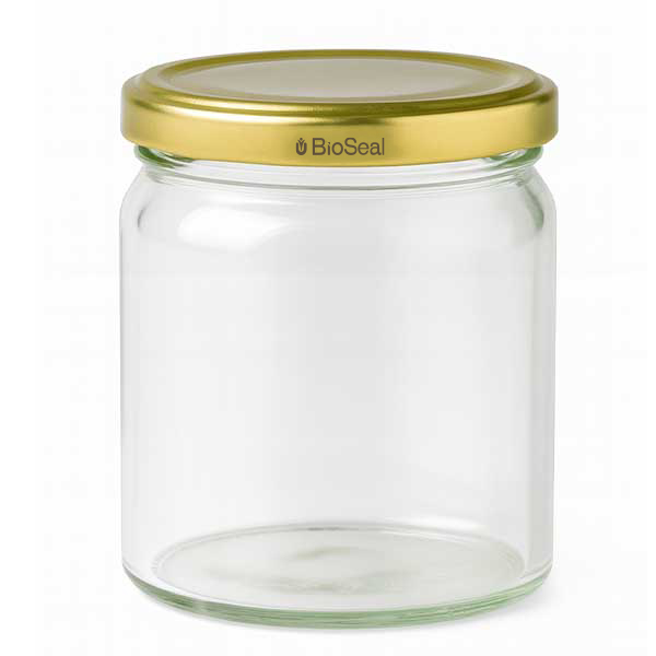 Tarro redondo de 408ml con tapa dorada UNiTWIST BioSeal