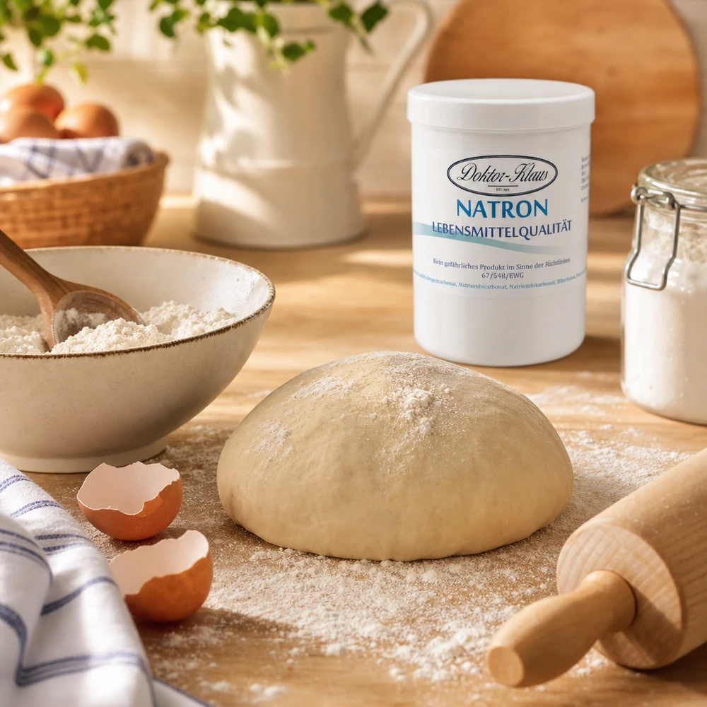 Backsoda Natron Doktor Klaus 1kg Dose für traditionelle Kuchenrezepte und Gebäck