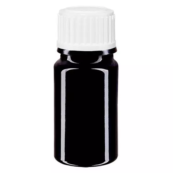Botella de farmacia violeta 5ml tapón rosca blanco estándar Botella de farmacia violeta 5ml tapón rosca blanco estándar