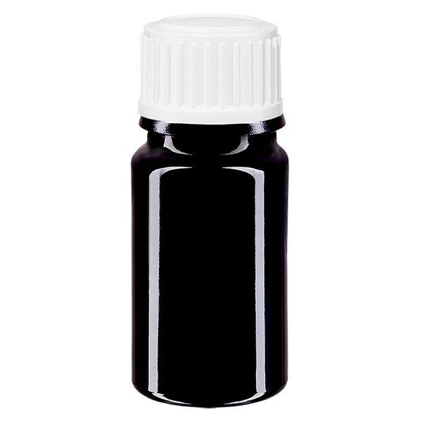 Botella de farmacia violeta 5ml tapón rosca blanco estándar Botella de farmacia violeta 5ml tapón rosca blanco estándar