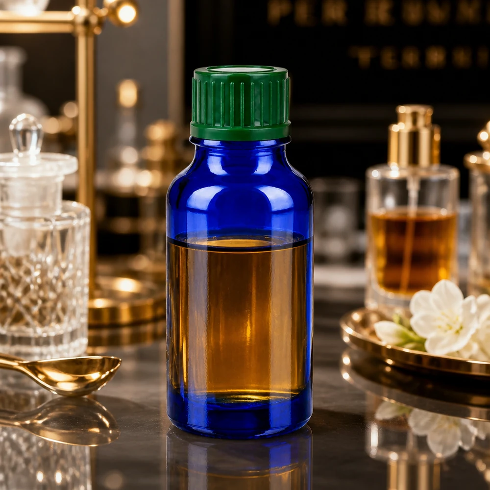 Frasco compacto de vidrio azul de 20 ml para cosméticos y productos farmacéuticos 11 mm SV verde BlueLine UT18/20