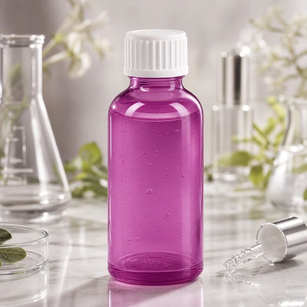 Abertura de goteo precisa de 0,9 mm de la botella de 30 ml de color morado para una dosificación exacta de los líquidos
