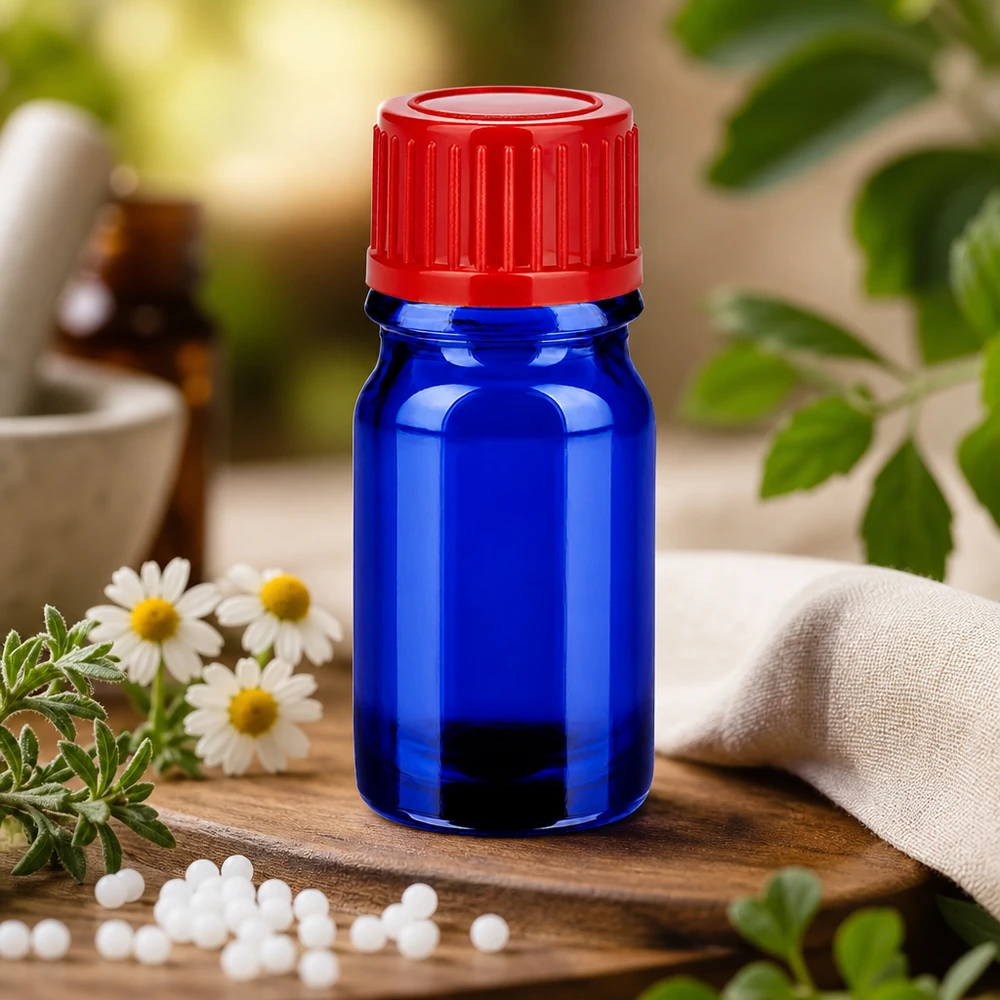 Frasco de 5 ml con tapón de rosca de 11 mm rojo estándar BlueLine UT18/5 Frasco compacto de 5 ml con tapón de rosca de 11 mm STD BlueLine rojo para aplicaciones móviles