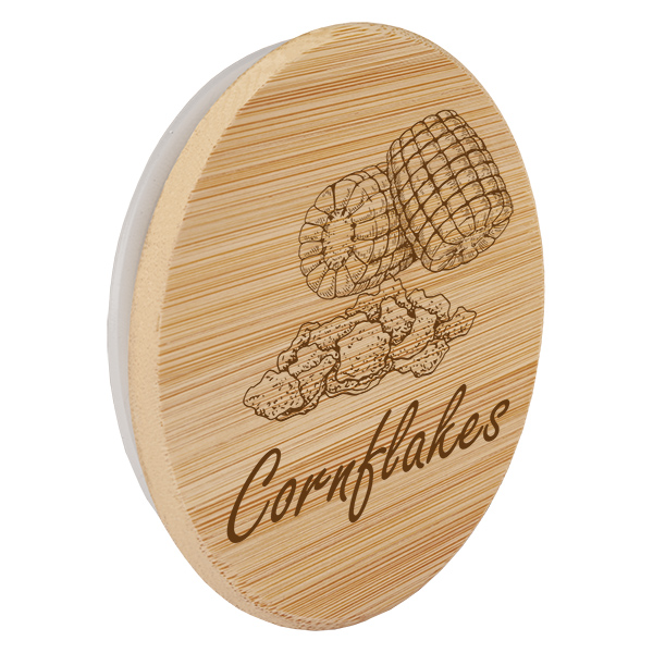 Couvercle en bois "Cornflakes" pour WECK RR100 Couvercle en bois "Cornflakes" pour WECK RR100