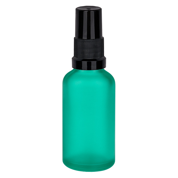 Frasco pulverizador de 50 ml negro con tapón estándar GreenLine UT18/50 Frasco pulverizador de 50 ml negro con tapón estándar GreenLine UT18/50