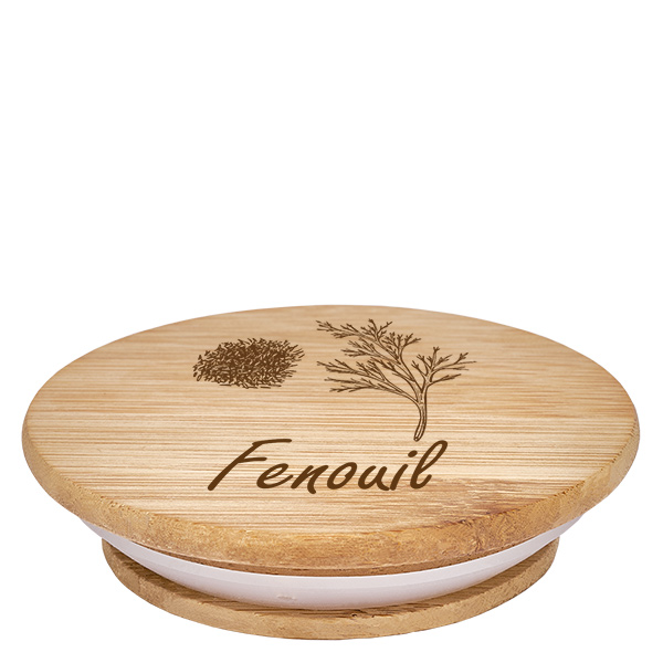 Tapón de madera "Fenouil" para WECK RR60
