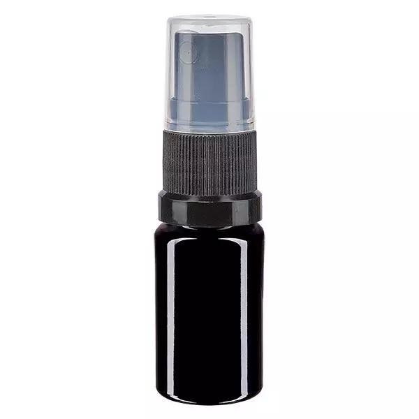 Botella de farmacia violeta 5ml accesorio pulverizador negro