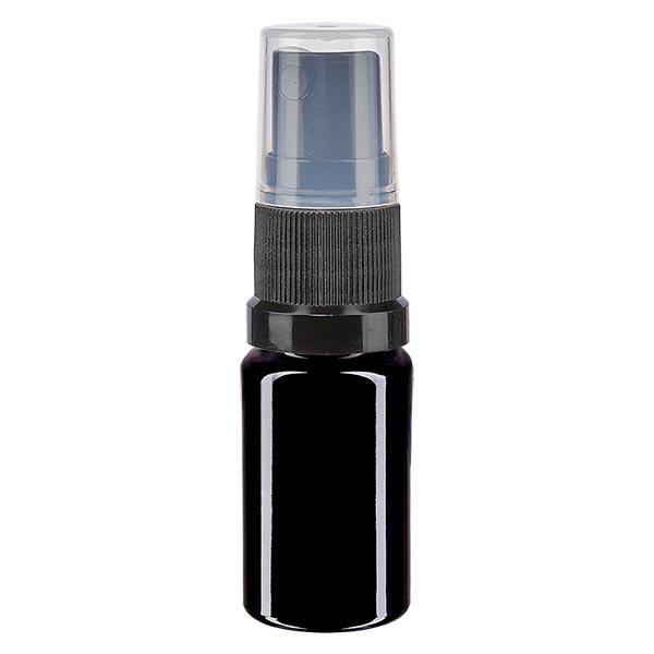 Botella de farmacia violeta 5ml accesorio pulverizador negro Botella de farmacia violeta 5ml accesorio pulverizador negro
