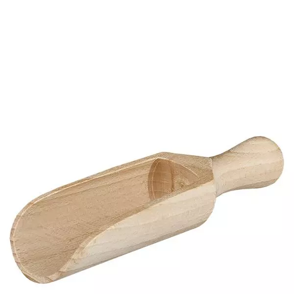 Pala de madera tamaño M forma semicircular - 140mm de largo Pala de madera tamaño M media caña 14cm de largo de madera natural para cocina y hogar