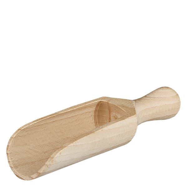 Pala de madera tamaño M forma semicircular - 140mm de largo Pala de madera tamaño M media caña 14cm de largo de madera natural para cocina y hogar