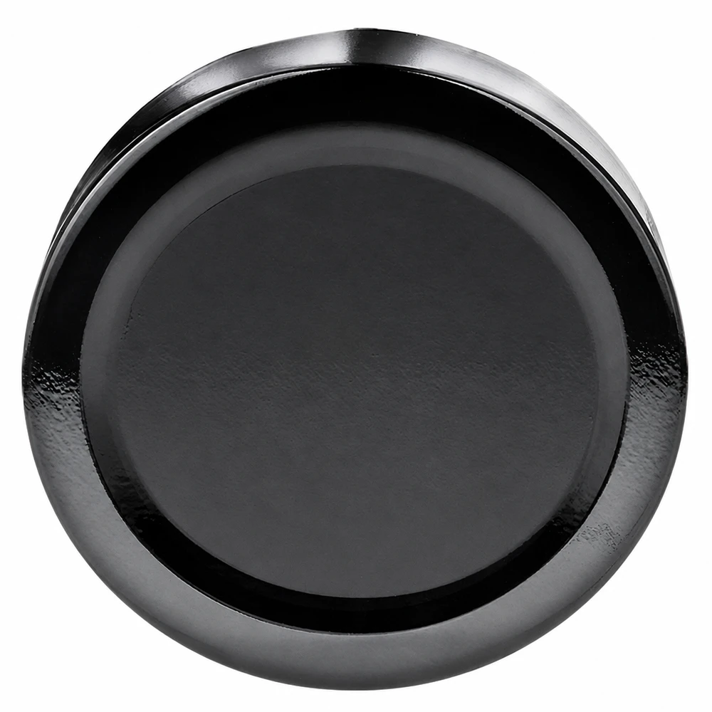 Tapa BasicSeal de 58 mm, negra, TO58deep, UNiTWIST, vista superior redonda, brillante
