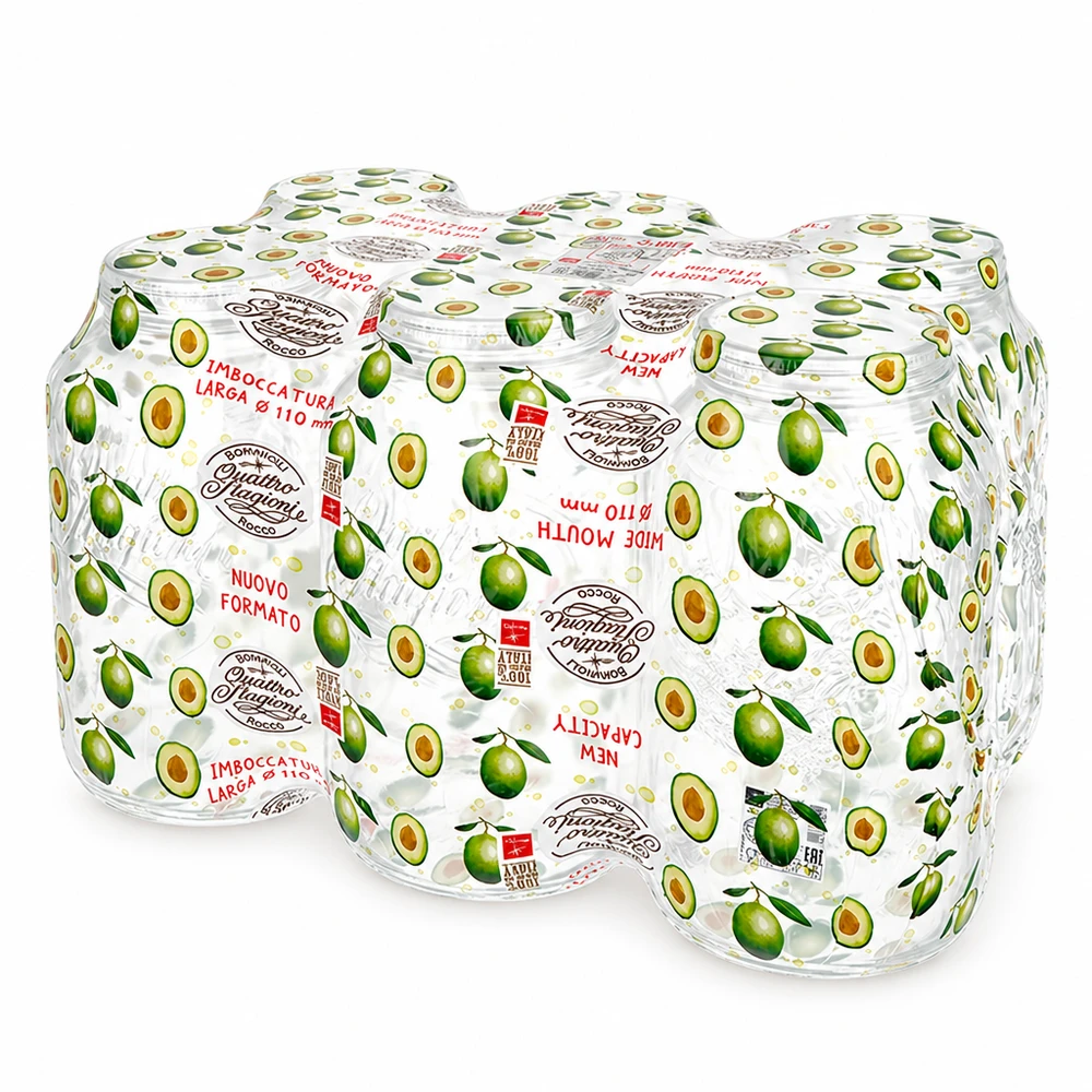 Tarro doméstico Quattro Stagioni de 3800 ml con diseño de aceitunas para conservar y almacenar en la cocina