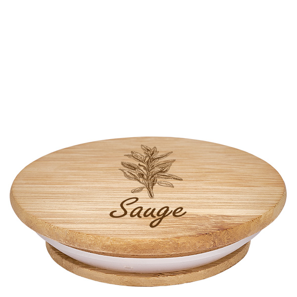 Tapón de madera "Sauge" para WECK RR60