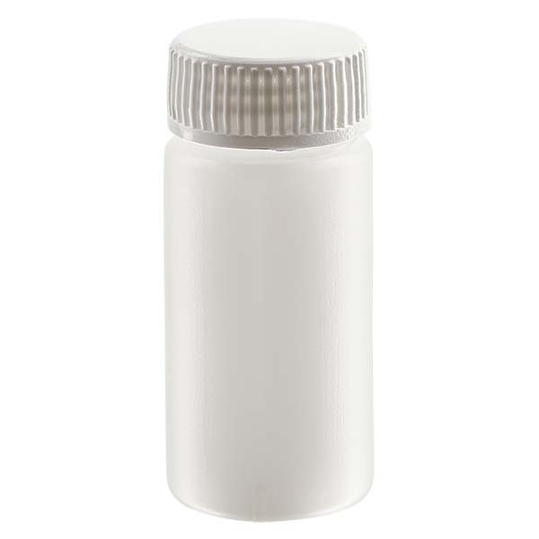 Frasco de muestra 20ml, PE-HD, natural, completo con tapón de rosca rosca GL 22,5 Frasco de muestra 20ml, PE-HD, natural, completo con tapón de rosca rosca GL 22,5