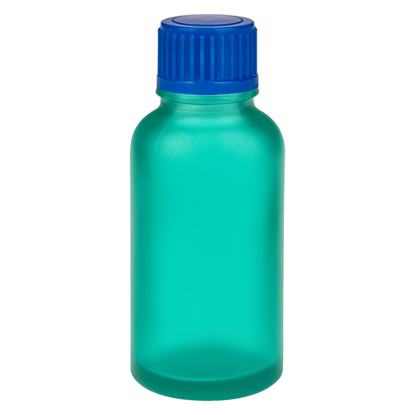 Frasco de 30 ml con tapón de rosca de 11 mm azul Estándar GreenLine UT18/30 Frasco de 30 ml con tapón de rosca de 11 mm azul Estándar GreenLine UT18/30