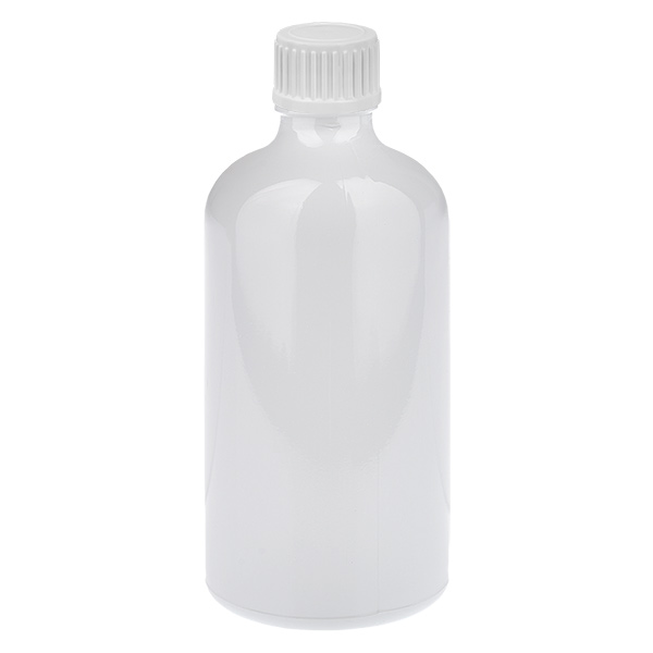 Botella cuentagotas de 100 ml con tapón estándar blanco de 0,9 mm WhiteLine UT18/100 Botella cuentagotas de 100 ml con tapón estándar blanco de 0,9 mm WhiteLine UT18/100