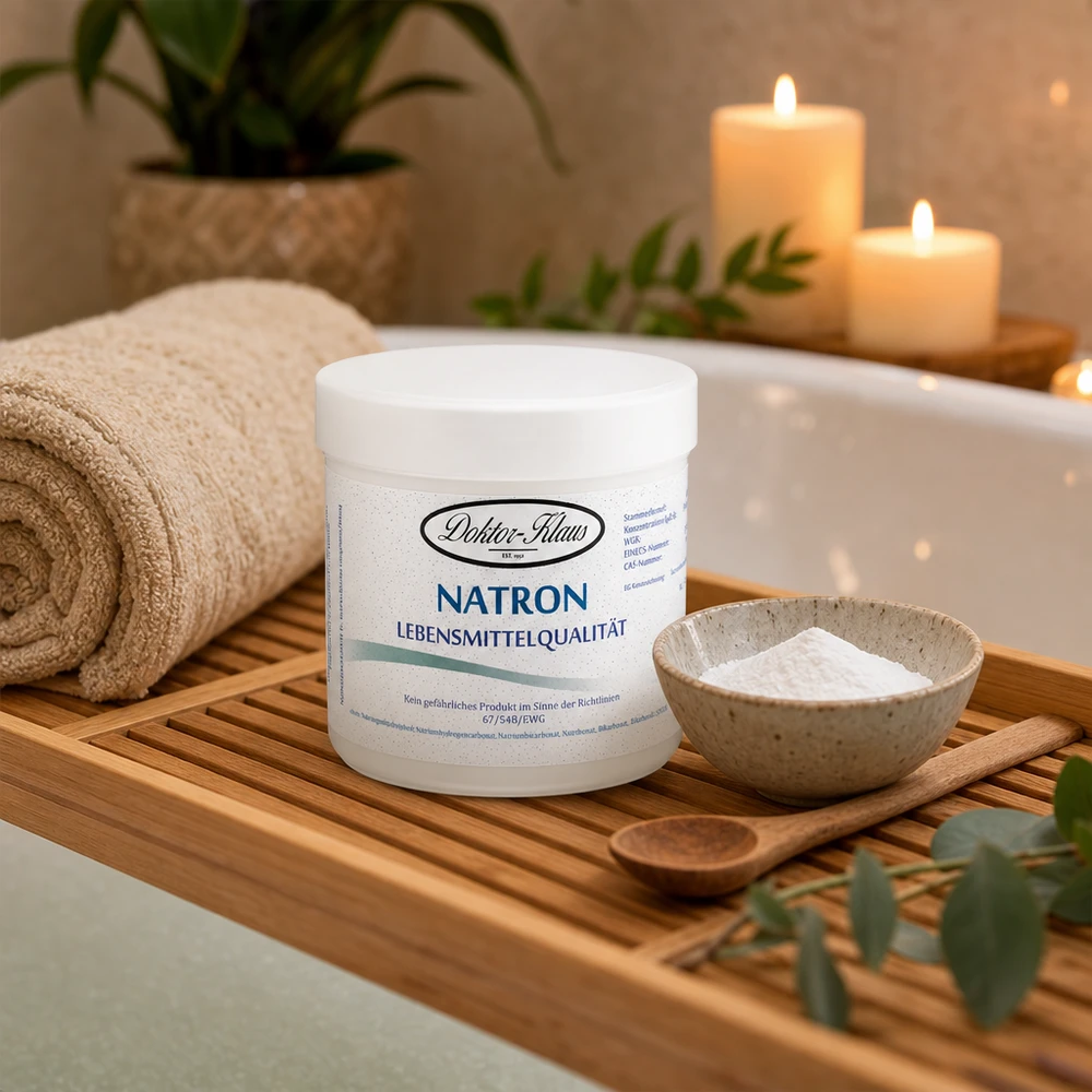 Natron Doctor Klaus 250g de calidad alimentaria en el baño de bienestar para baños completos relajantes
