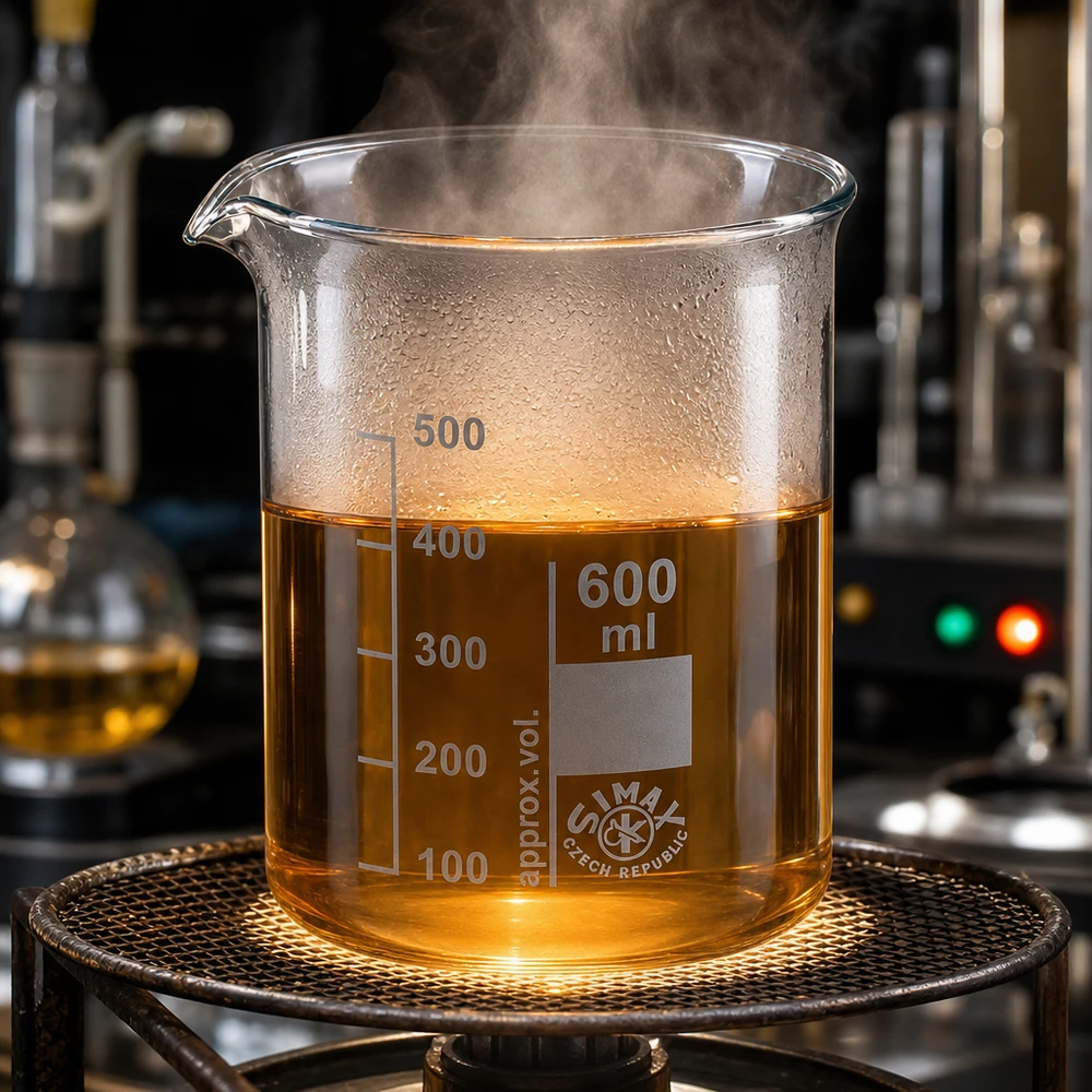 Vaso de precipitados 600ml vidrio borosilicato, forma baja Vaso graduado de 600 ml de forma baja con escala de mililitros claramente visible de vidrio de borosilicato