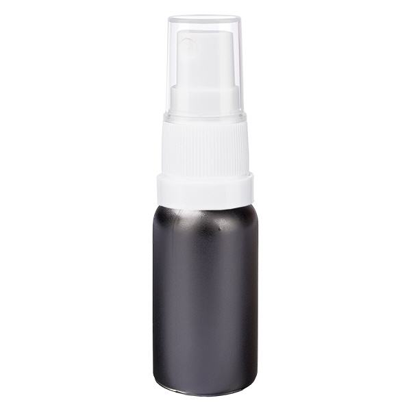 Botella pulverizadora de 20ml con tapón blanco BlackLine UT18/20 Botella pulverizadora de 20ml con tapón blanco BlackLine UT18/20