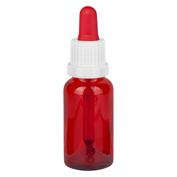 Frasco pipeta 20ml blanco/rojo cierre inviolable RedLine UT18/20 Frasco pipeta 20ml blanco/rojo cierre inviolable RedLine UT18/20