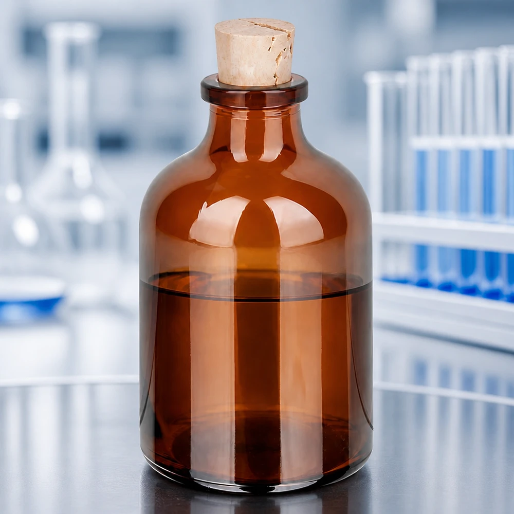Botella de vidrio ámbar 50ml con corcho 11/14mm Handliche Braunglasflasche 50ml mit Korken als Verpackungslösung für Naturheilmittel