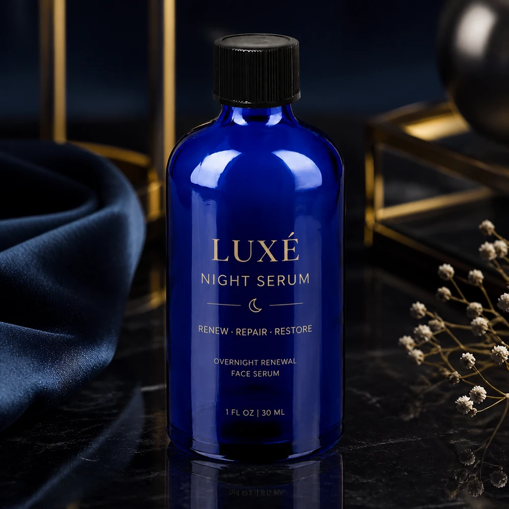 Frasco cuentagotas de 100ml 1mm negro cierre estándar BlueLine UT18/100 Elegante frasco cuentagotas de 100 ml en azul brillante con tapón negro para uso profesional