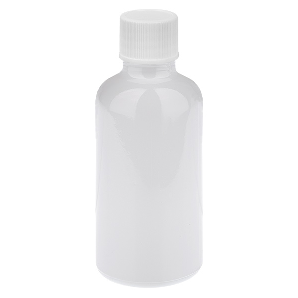 Frasco de 50 ml con tapón de rosca de 11 mm blanco estándar WhiteLine UT18/50 Frasco de 50 ml con tapón de rosca de 11 mm blanco estándar WhiteLine UT18/50