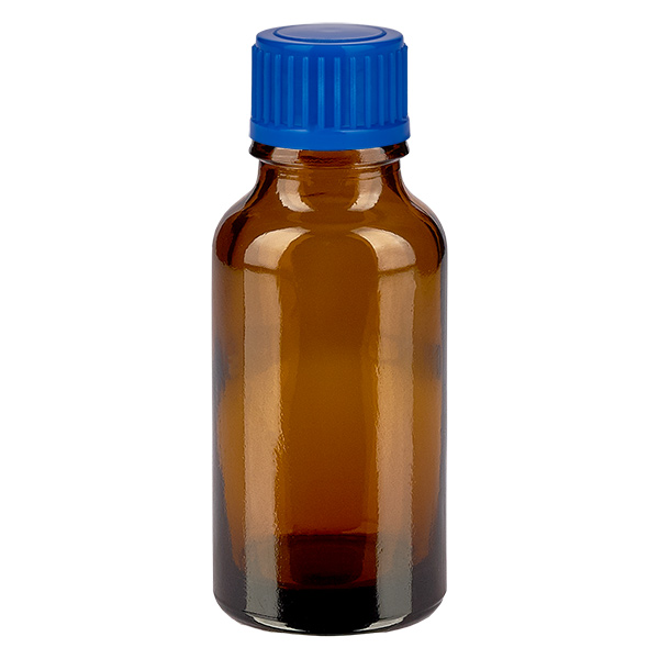 Botella 20ml tapón rosca 11mm azul estándar BrownLine UT18/20 Botella 20ml tapón rosca 11mm azul estándar BrownLine UT18/20