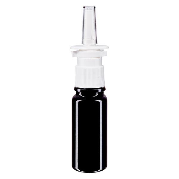 Botella de farmacia violeta 10ml atomizador nasal blanco estándar Botella de farmacia violeta 10ml atomizador nasal blanco estándar