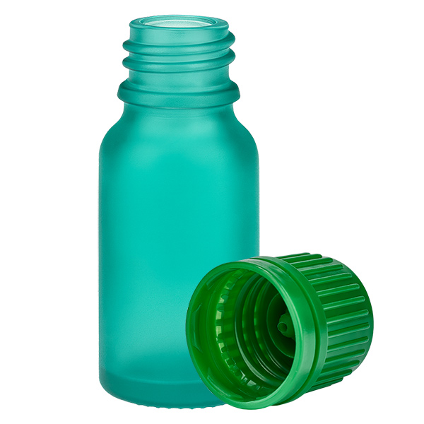 Frasco 10ml 11mm tapón rosca verde GreenLine UT18/10 Frasco 10ml 11mm tapón rosca verde GreenLine UT18/10