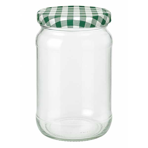 Tarro redondo 1062ml + tapa BasicSeal verde/blanco UNiTWIST