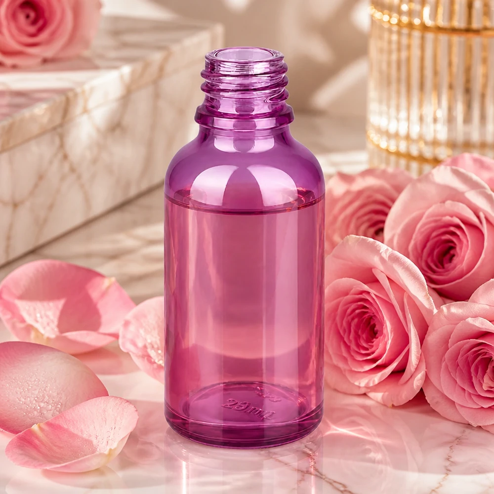 Frasco de vidrio morado de 30 ml PurpleLine UT18/30 para aceites esenciales y cosméticos