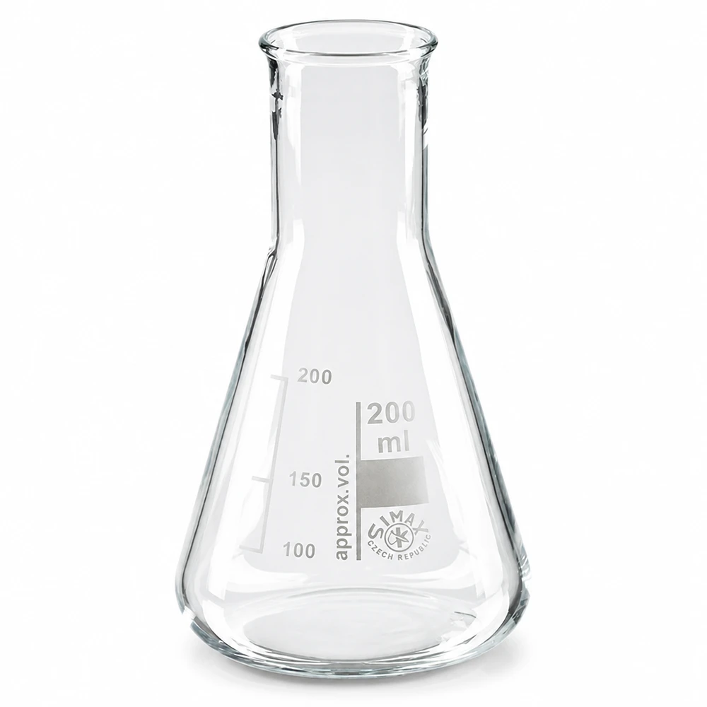 Matraz Erlenmeyer 200ml cuello estrecho Matraz Erlenmeyer 200ml cuello estrecho