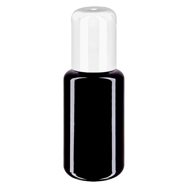 Botella de farmacia violeta 30ml tapón roll-on blanco Botella de farmacia violeta 30ml tapón roll-on blanco