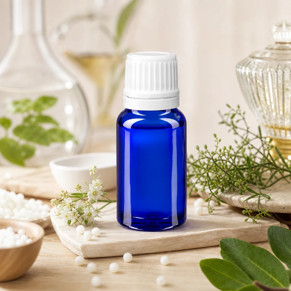 Botella de farmacia azul 10ml tapón cuentagotas 1.2mm blanco a prueba de manipulaciones Frasco cuentagotas ApoGlas azul de 10 ml con tapón de seguridad para niños blanco, entre las hierbas medicinales