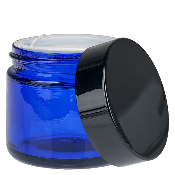 Tarro de cristal 60ml azul con tapa insertable UNiTWIST Tarro de cristal 60ml azul con tapa insertable UNiTWIST